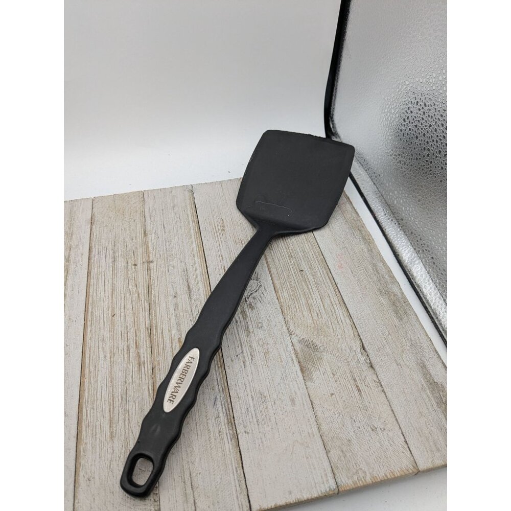 Farberware Solid Spatula Turner Flipper Black Nylon Plastic 14"